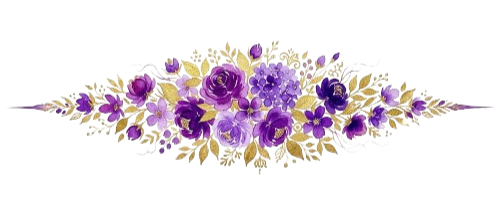 Royal Amethyst Floral Divider